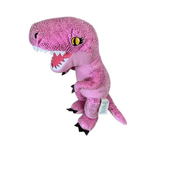 Build A Bear BAB T-Rex Stuffed Plush Dinosaur Pink Scaly Toy Limited Ed 16" - Picture 1 of 6